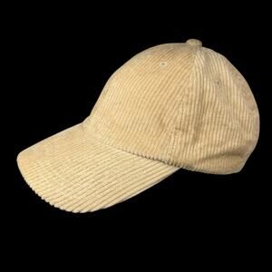 Weld MFG Corduroy Baseball Cap Tan Adjustable Strapback Cotton Retro Minimalist